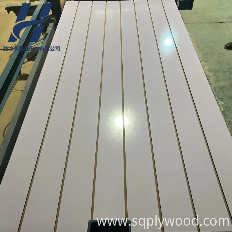 Cheap Price 15mm 17mm 18mm Slotted Decorative Wall Panel Melamine Slot MDF Board Panels